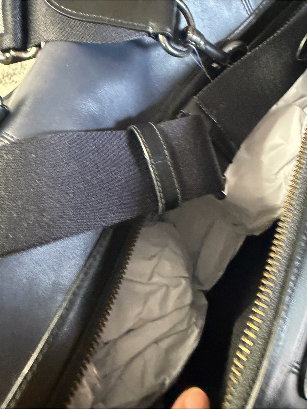Coach Navy Leather Duffel with Colorful Travel Patch Accents - Picture 10 of 12